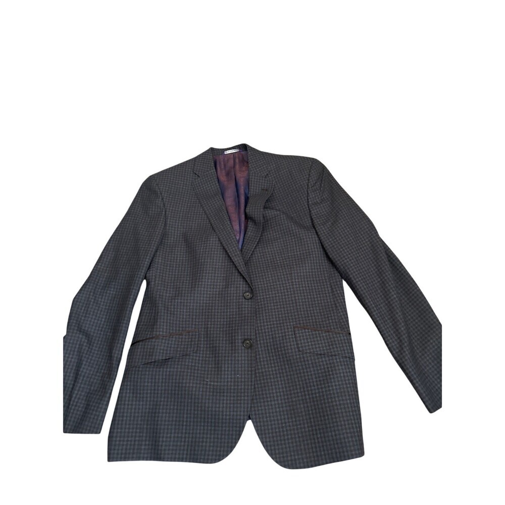 Ted Baker London Endurance jacket sport blazer suit black gray 42R 100% wool - Picture 2 of 12